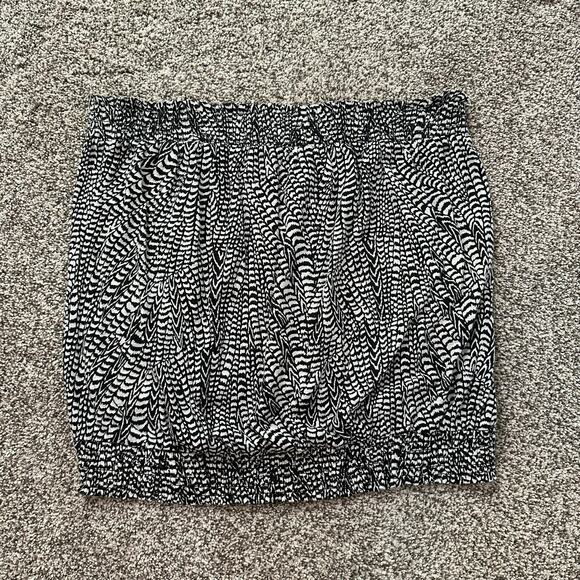 Anthropologie black & white print strapless tube top size L - Picture 2 of 8